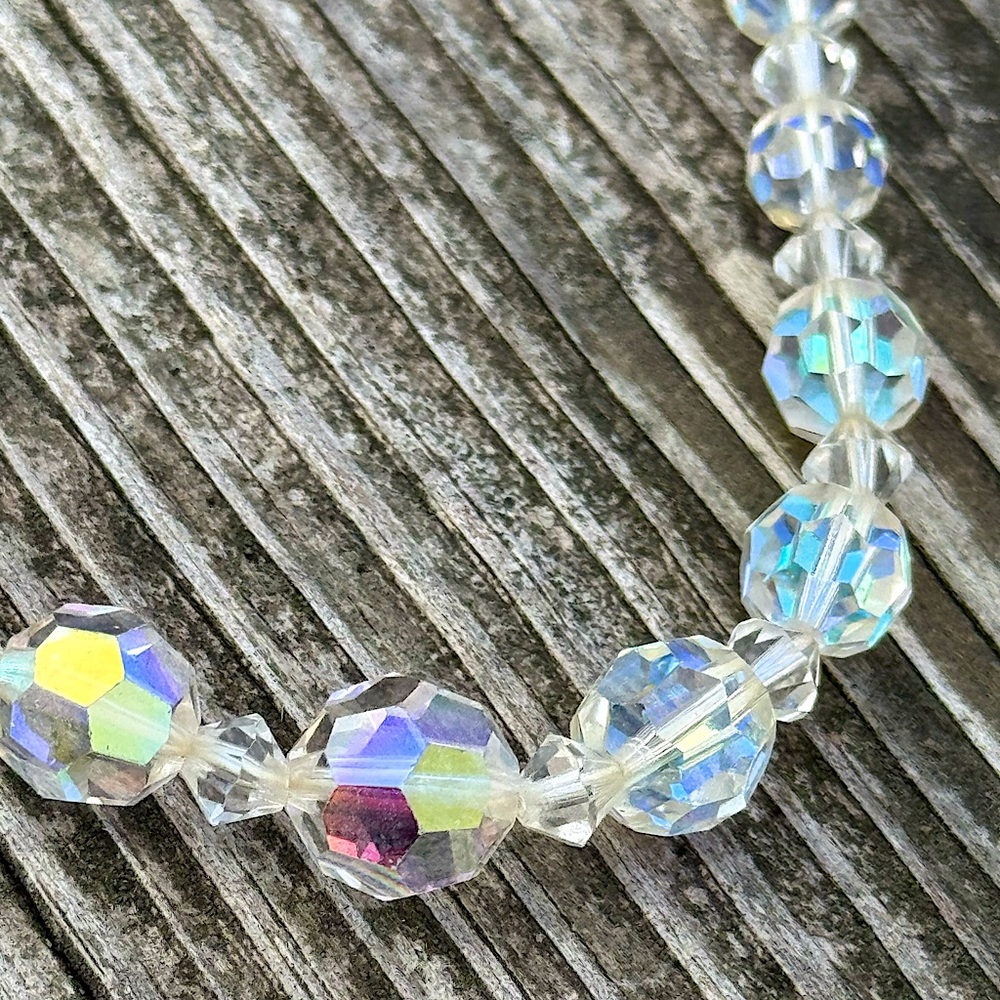 🤩 Vintage Aurora Borealis AB Choker Necklace